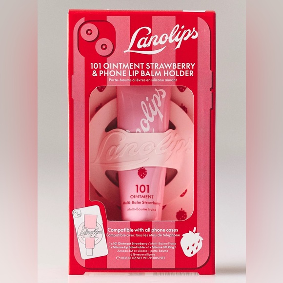 Lanolips Other - Lanolips Strawberry 101 Ointment & Phone Holder